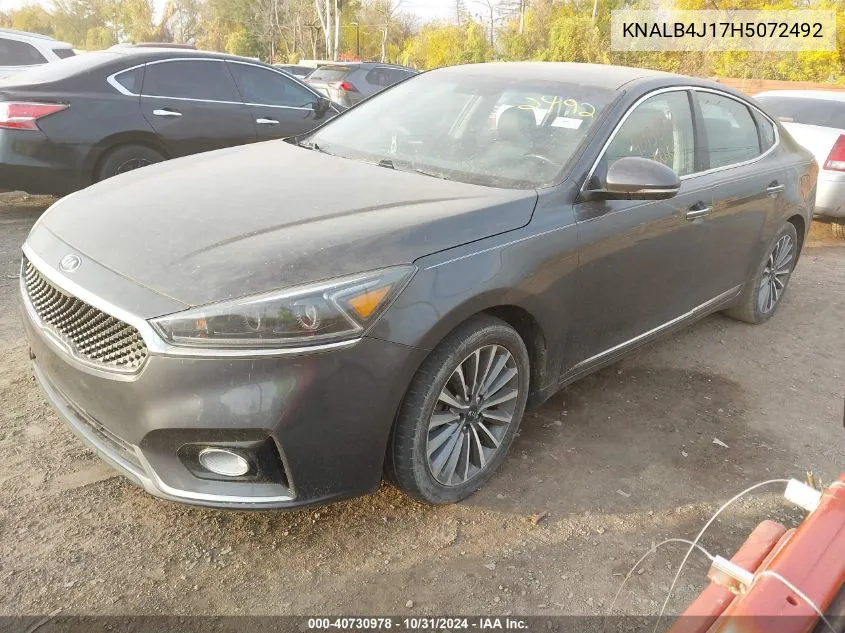 2017 Kia Cadenza Premium VIN: KNALB4J17H5072492 Lot: 40730978