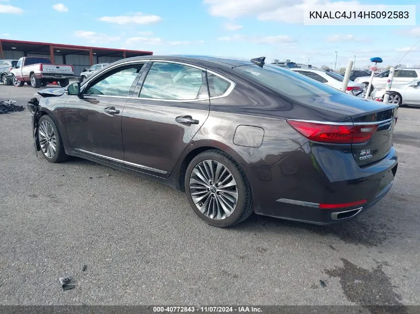 2017 Kia Cadenza Limited VIN: KNALC4J14H5092583 Lot: 40772843