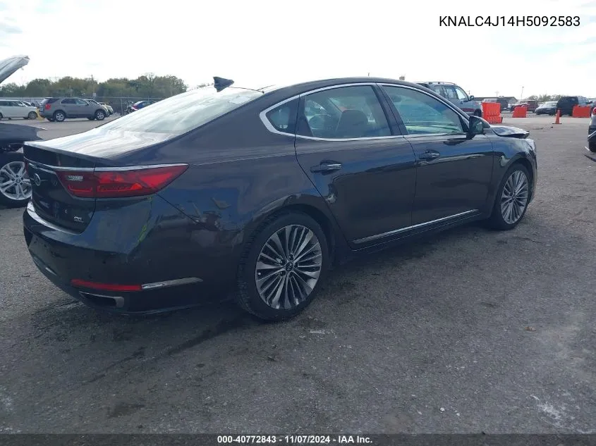 2017 Kia Cadenza Limited VIN: KNALC4J14H5092583 Lot: 40772843