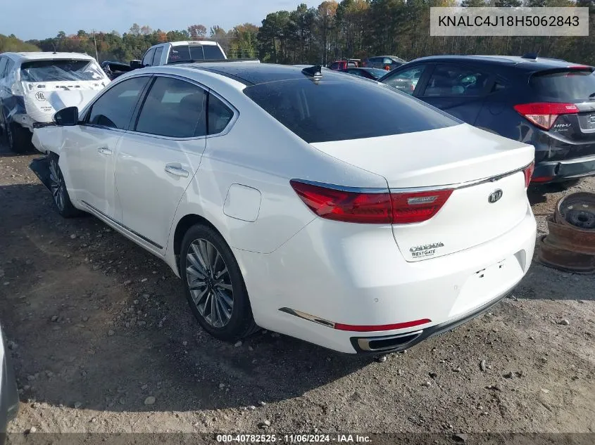 2017 Kia Cadenza Premium VIN: KNALC4J18H5062843 Lot: 40782525