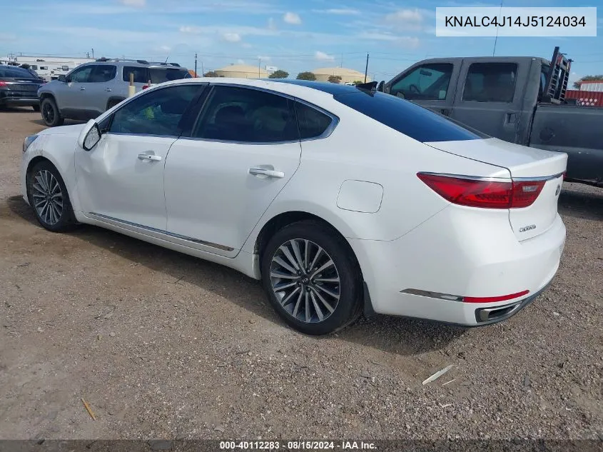 KNALC4J14J5124034 2018 Kia Cadenza Premium