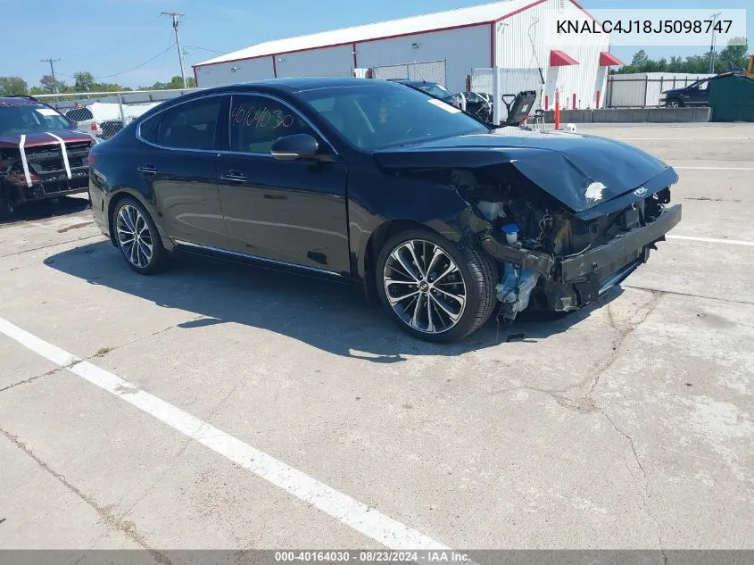 2018 Kia Cadenza Technology VIN: KNALC4J18J5098747 Lot: 40164030