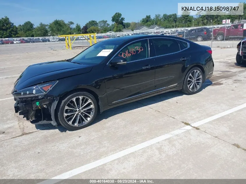 2018 Kia Cadenza Technology VIN: KNALC4J18J5098747 Lot: 40164030