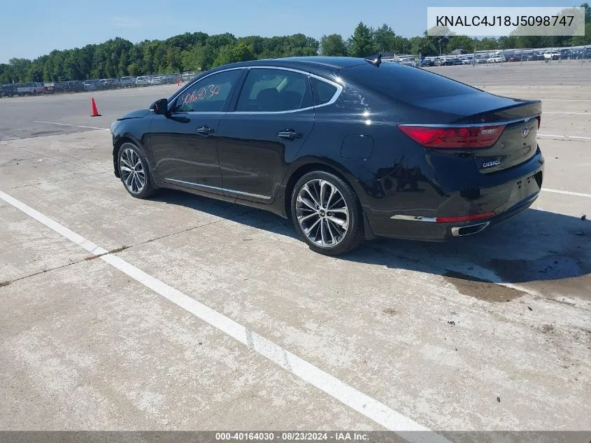 2018 Kia Cadenza Technology VIN: KNALC4J18J5098747 Lot: 40164030