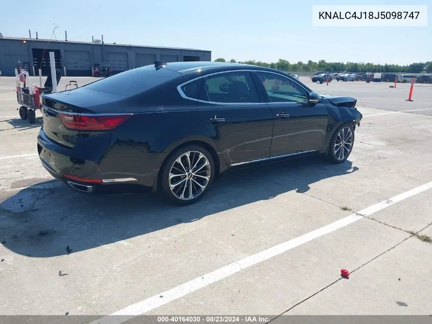 2018 Kia Cadenza Technology VIN: KNALC4J18J5098747 Lot: 40164030