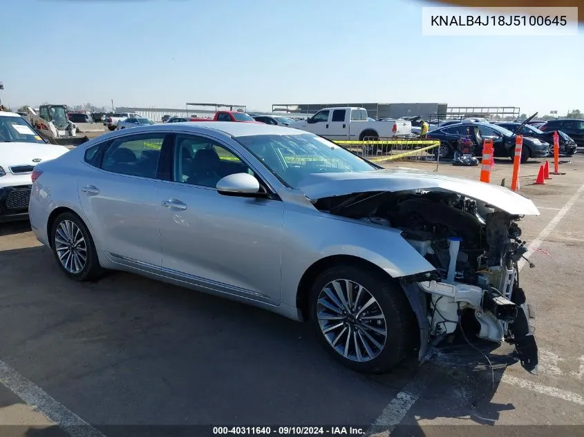 KNALB4J18J5100645 2018 Kia Cadenza Premium