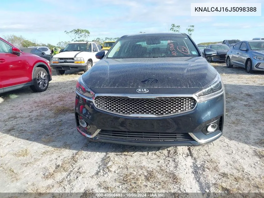 2018 Kia Cadenza Luxury/Limited/Technology VIN: KNALC4J16J5098388 Lot: 40506693