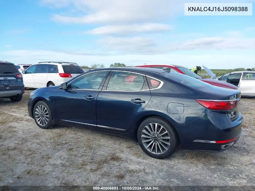 KNALC4J16J5098388 2018 Kia Cadenza Luxury/Limited/Technology