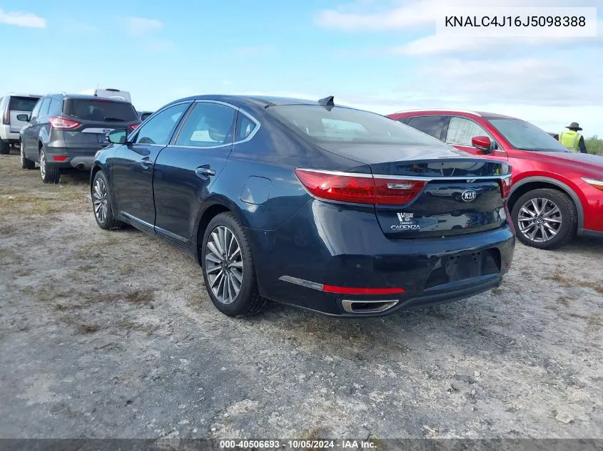 KNALC4J16J5098388 2018 Kia Cadenza Luxury/Limited/Technology