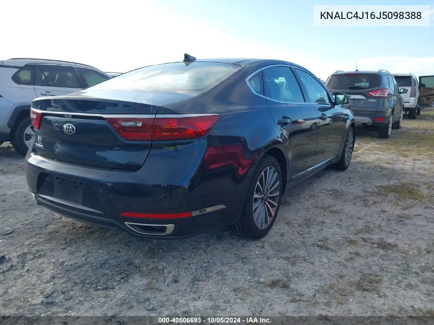 KNALC4J16J5098388 2018 Kia Cadenza Luxury/Limited/Technology