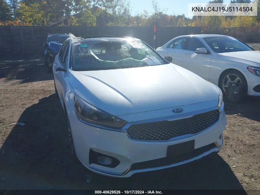 2018 Kia Cadenza VIN: KNALC4J19J5114504 Lot: 40629526