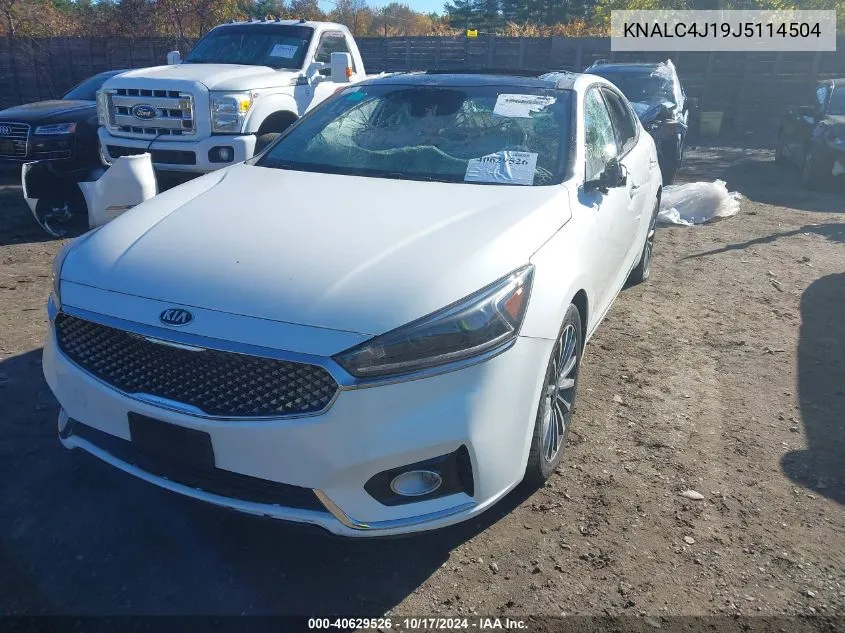 2018 Kia Cadenza VIN: KNALC4J19J5114504 Lot: 40629526