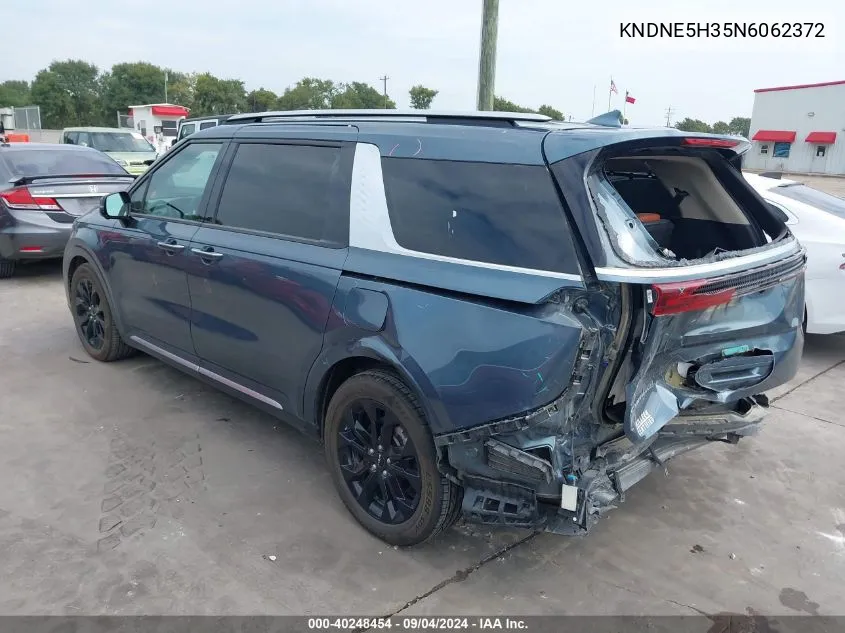 2022 Kia Carnival Mpv Sx VIN: KNDNE5H35N6062372 Lot: 40248454