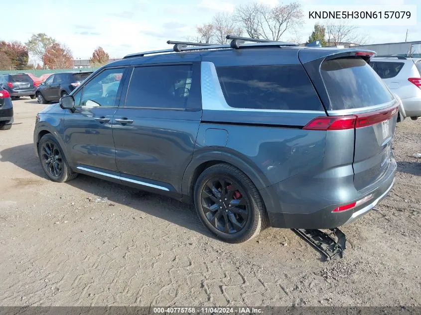 2022 Kia Carnival Mpv Sx Prestige VIN: KNDNE5H30N6157079 Lot: 40775758