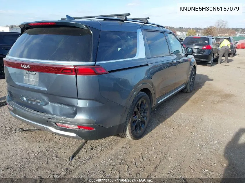 2022 Kia Carnival Mpv Sx Prestige VIN: KNDNE5H30N6157079 Lot: 40775758