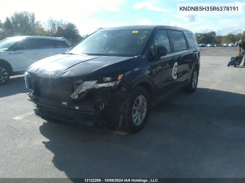 2024 Kia Carnival Lx VIN: KNDNB5H35R6378191 Lot: 12122269