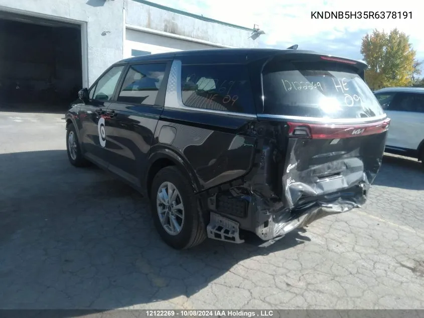 2024 Kia Carnival Lx VIN: KNDNB5H35R6378191 Lot: 12122269