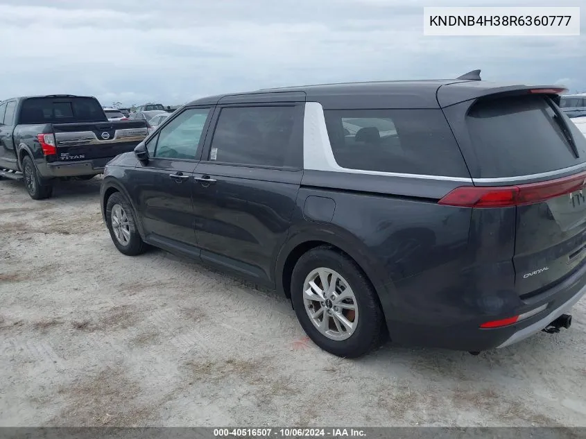 2024 Kia Carnival Lx VIN: KNDNB4H38R6360777 Lot: 40516507