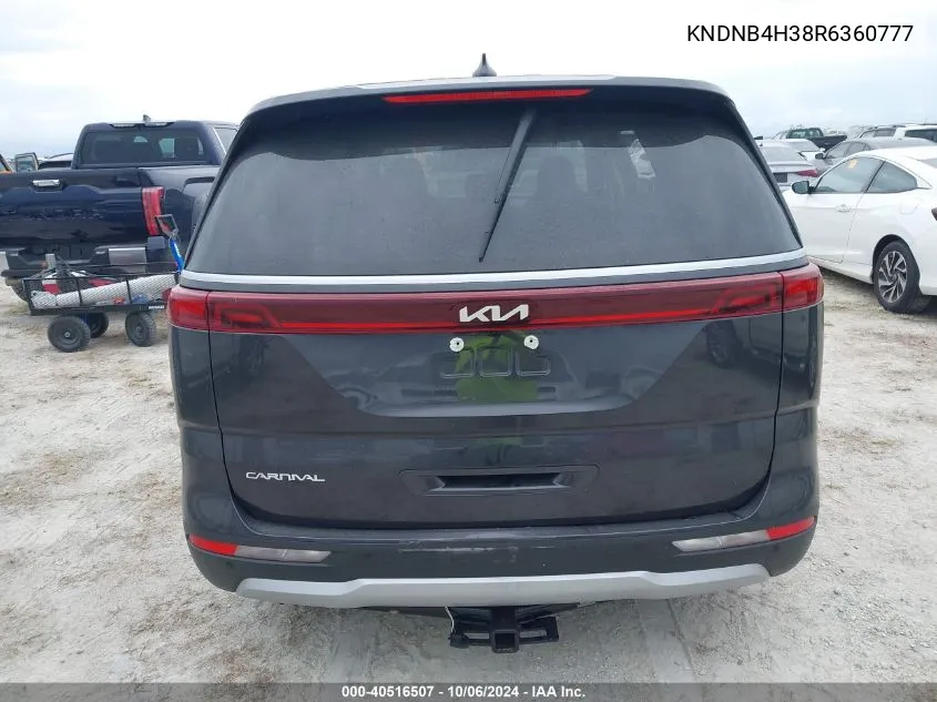 2024 Kia Carnival Lx VIN: KNDNB4H38R6360777 Lot: 40516507