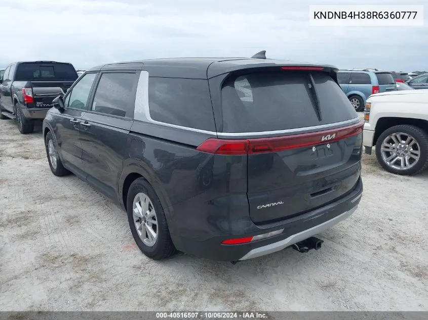 2024 Kia Carnival Lx VIN: KNDNB4H38R6360777 Lot: 40516507