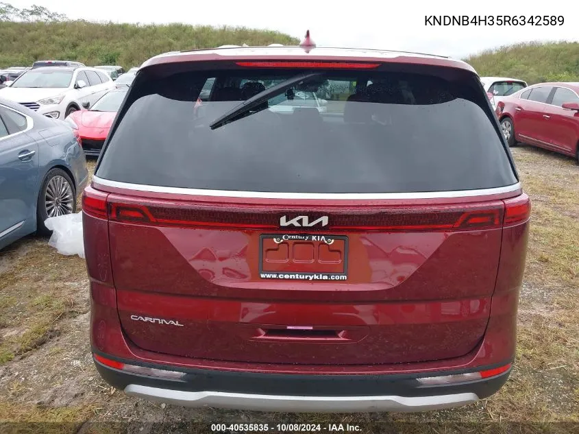 2024 Kia Carnival Lx VIN: KNDNB4H35R6342589 Lot: 40535835