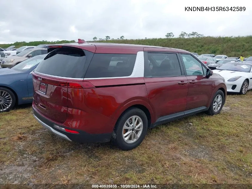 2024 Kia Carnival Lx VIN: KNDNB4H35R6342589 Lot: 40535835