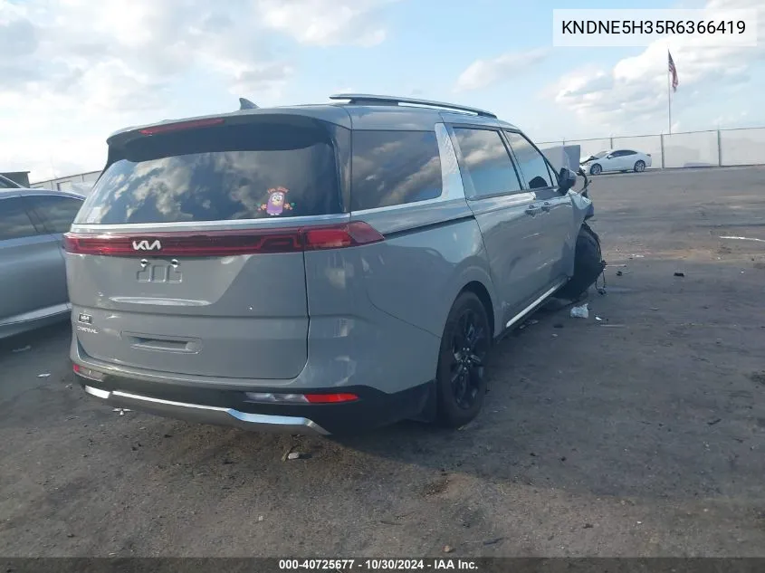 2024 Kia Carnival Mpv Sx Prestige VIN: KNDNE5H35R6366419 Lot: 40725677