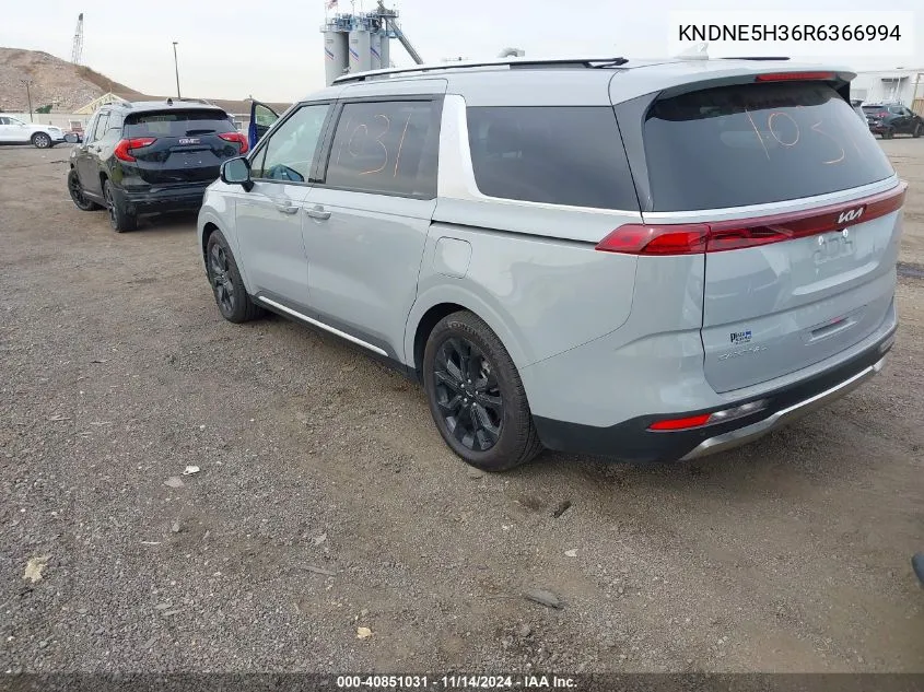 2024 Kia Carnival Mpv Sx VIN: KNDNE5H36R6366994 Lot: 40851031