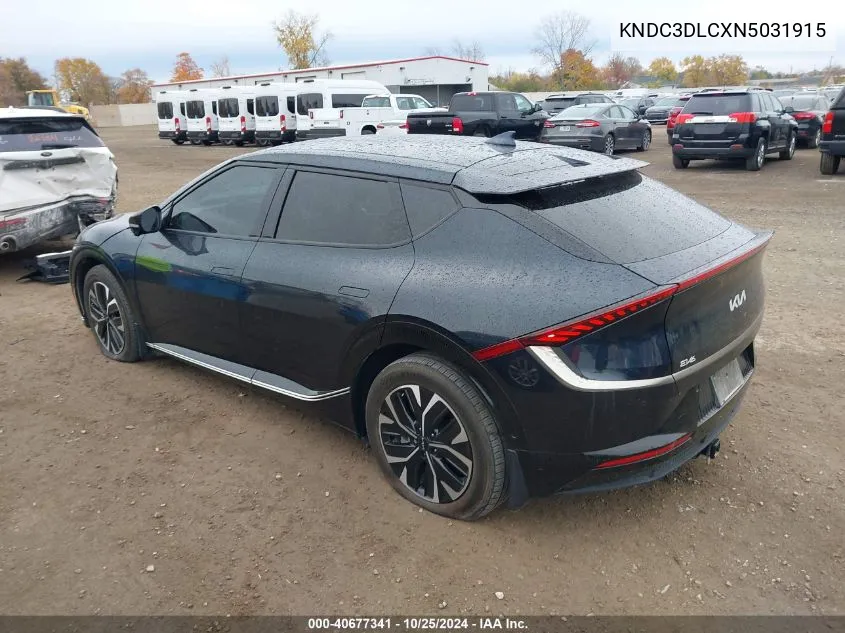 2022 Kia Ev6 Wind VIN: KNDC3DLCXN5031915 Lot: 40677341