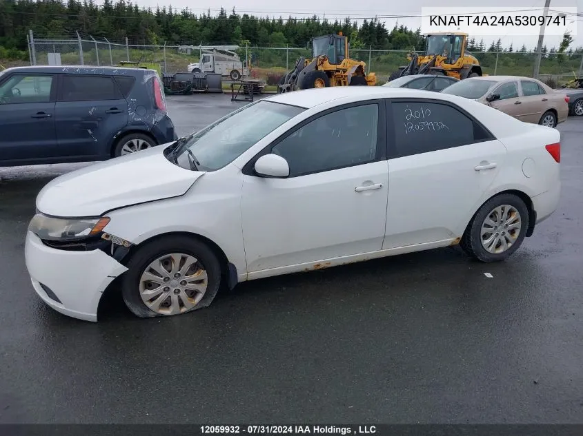 2010 Kia Forte VIN: KNAFT4A24A5309741 Lot: 12059932