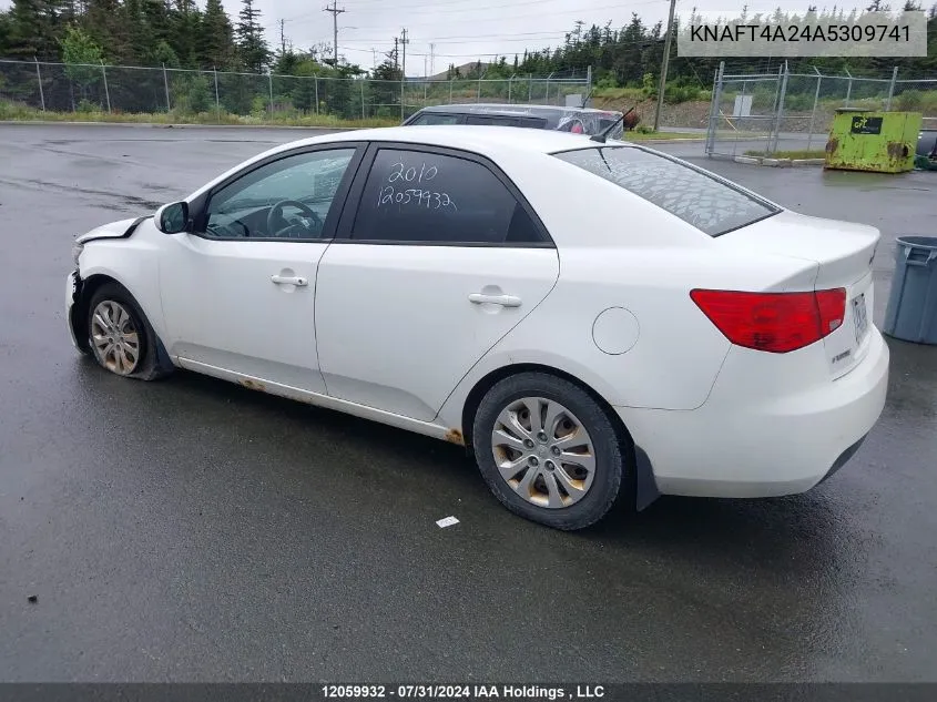 2010 Kia Forte VIN: KNAFT4A24A5309741 Lot: 12059932