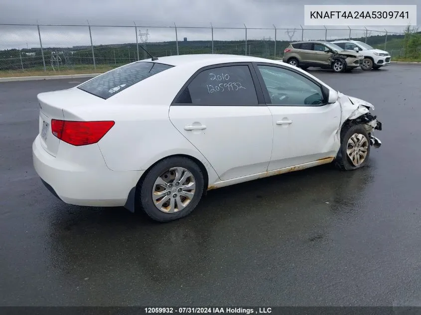 2010 Kia Forte VIN: KNAFT4A24A5309741 Lot: 12059932