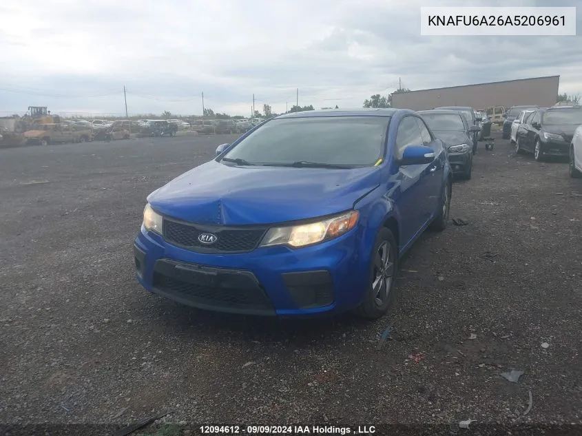 2010 Kia Forte Koup VIN: KNAFU6A26A5206961 Lot: 12094612