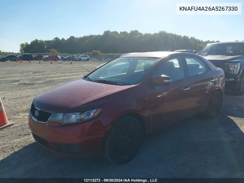 2010 Kia Forte VIN: KNAFU4A26A5267330 Lot: 12113272