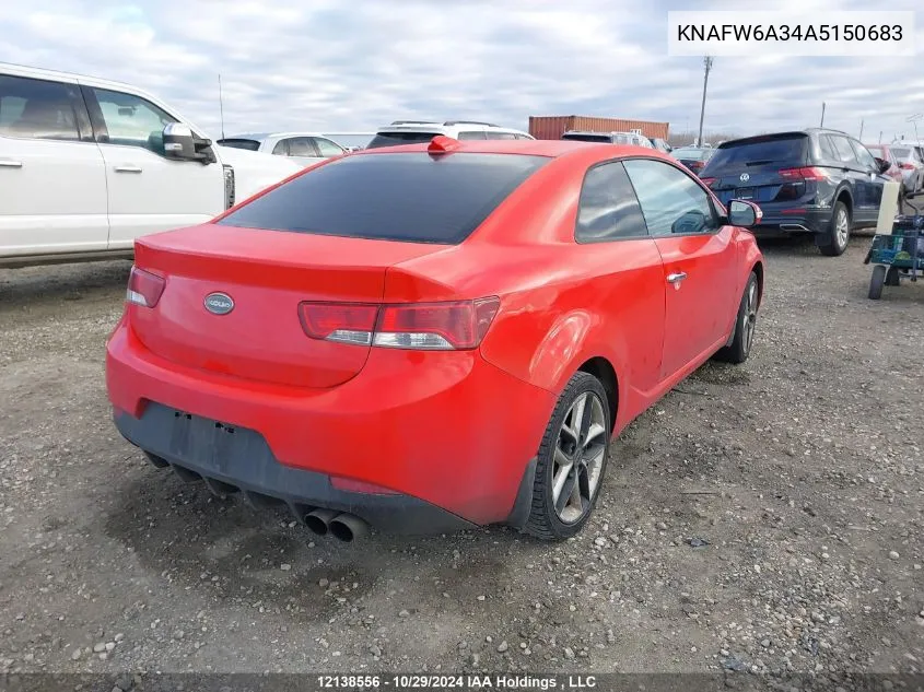 2010 Kia Forte Koup VIN: KNAFW6A34A5150683 Lot: 12138556