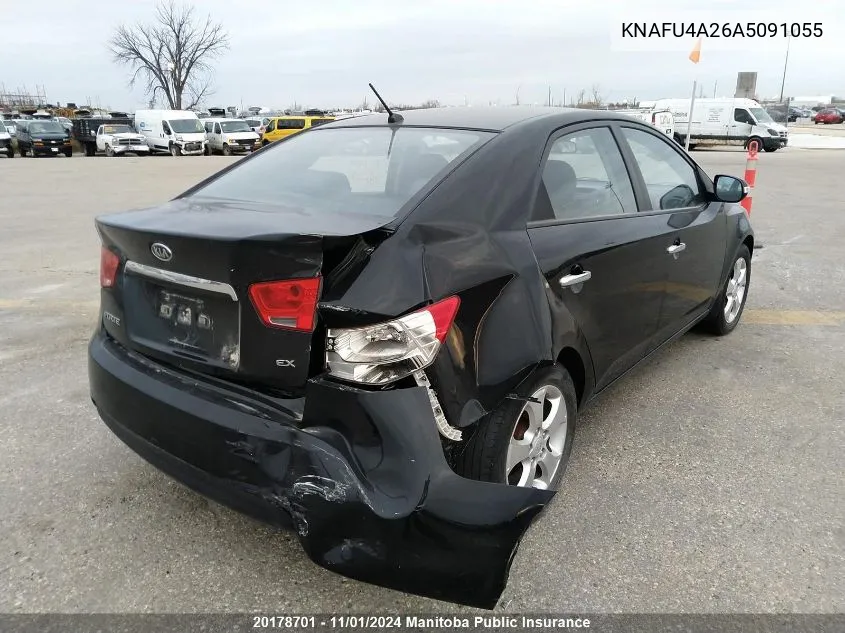 2010 Kia Forte Ex VIN: KNAFU4A26A5091055 Lot: 20178701