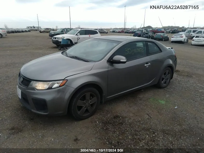 2010 Kia Forte Ex VIN: KNAFU6A22A5287165 Lot: 30047463