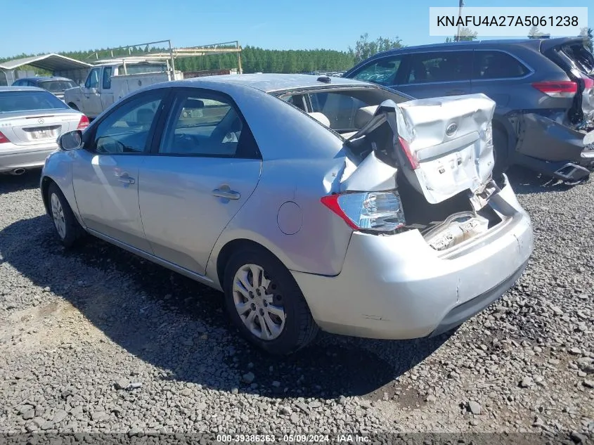 2010 Kia Forte Ex VIN: KNAFU4A27A5061238 Lot: 39386363