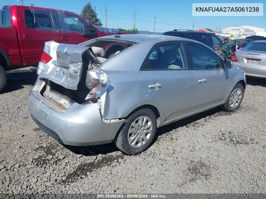 2010 Kia Forte Ex VIN: KNAFU4A27A5061238 Lot: 39386363