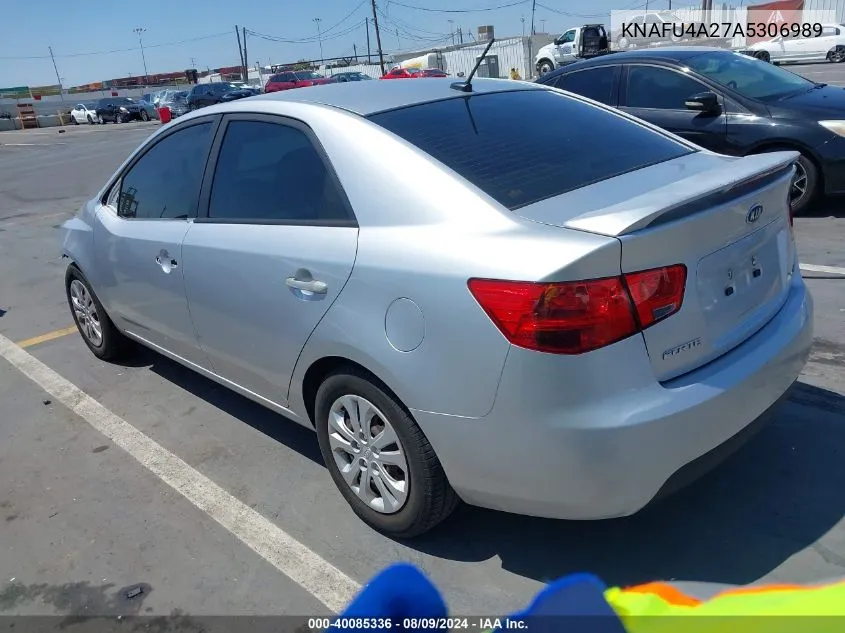 KNAFU4A27A5306989 2010 Kia Forte Ex