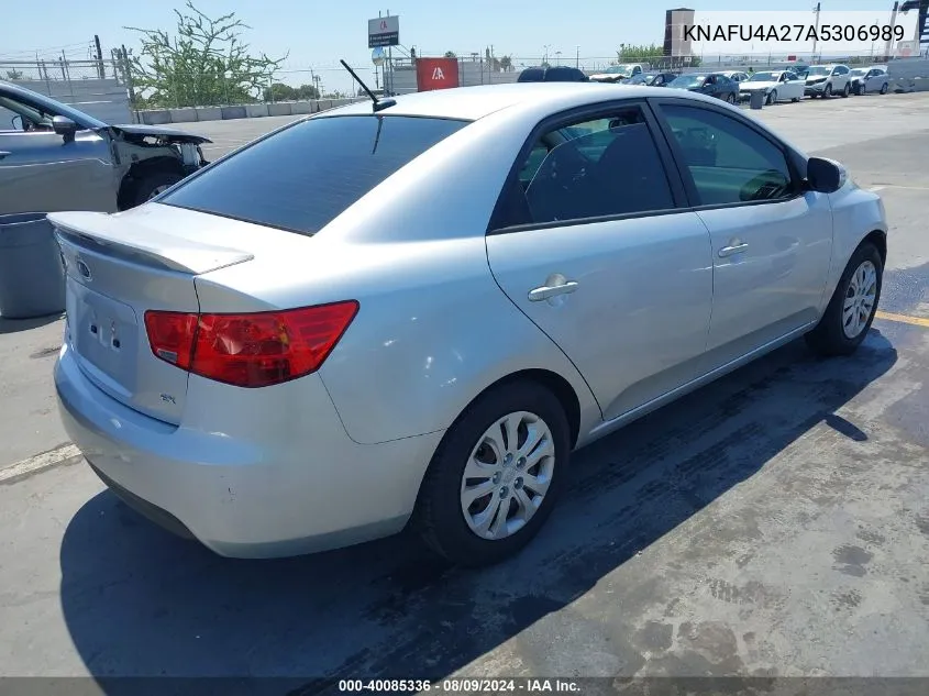 2010 Kia Forte Ex VIN: KNAFU4A27A5306989 Lot: 40085336