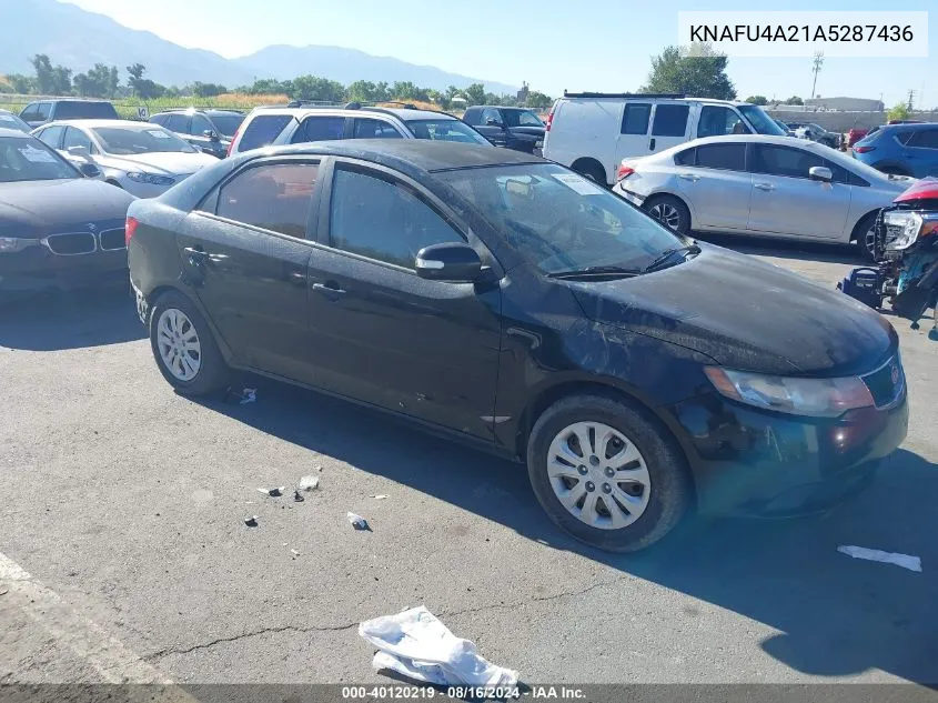 2010 Kia Forte Ex VIN: KNAFU4A21A5287436 Lot: 40120219