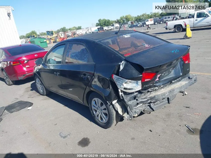 2010 Kia Forte Ex VIN: KNAFU4A21A5287436 Lot: 40120219