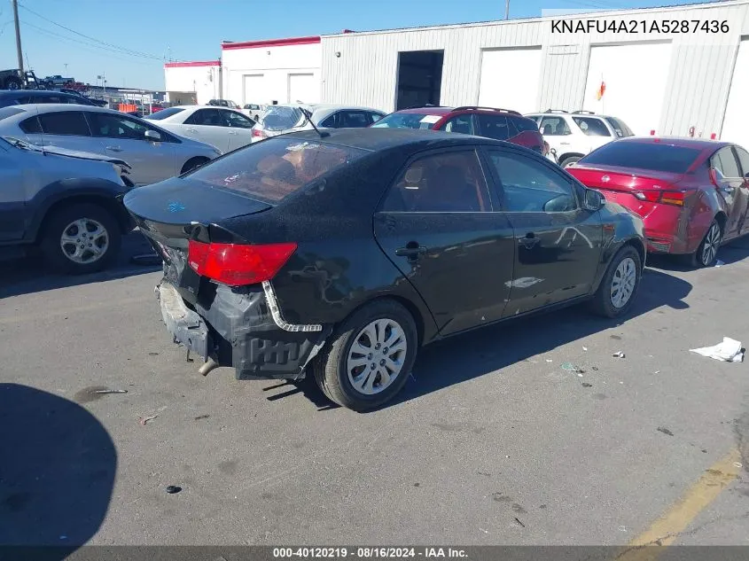 KNAFU4A21A5287436 2010 Kia Forte Ex