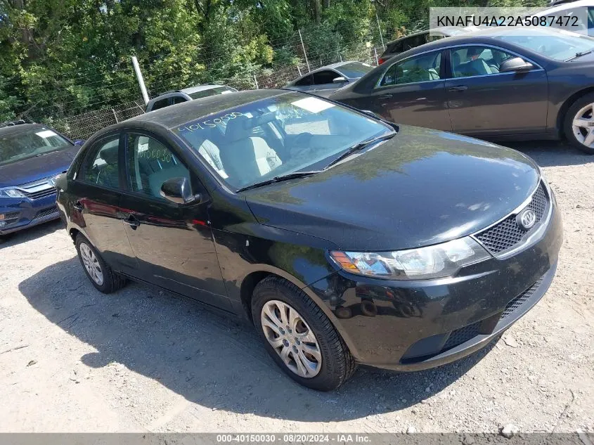 2010 Kia Forte Ex VIN: KNAFU4A22A5087472 Lot: 40150030