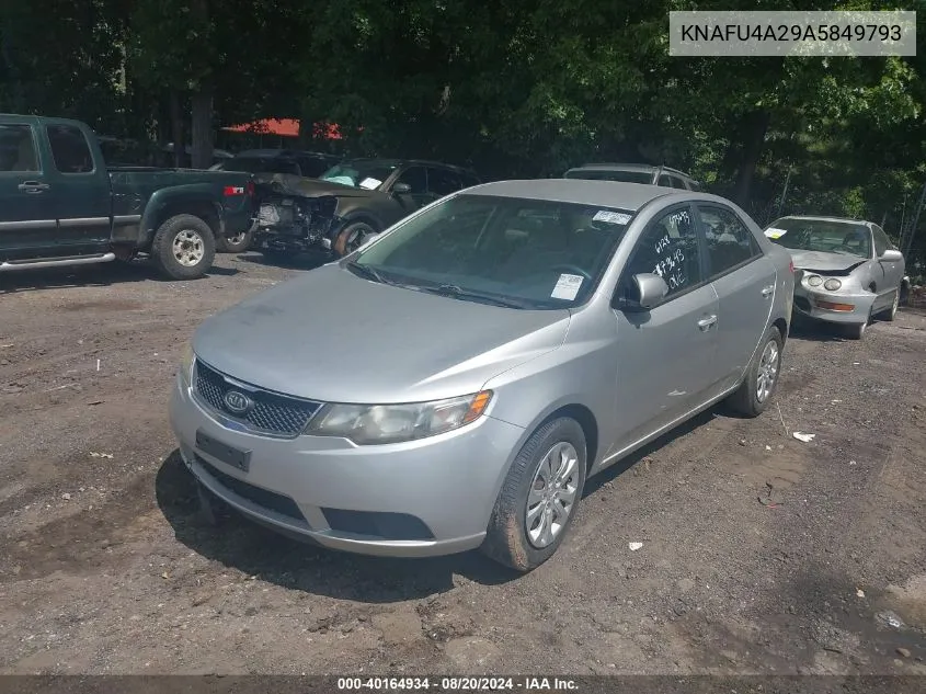 2010 Kia Forte Ex VIN: KNAFU4A29A5849793 Lot: 40164934