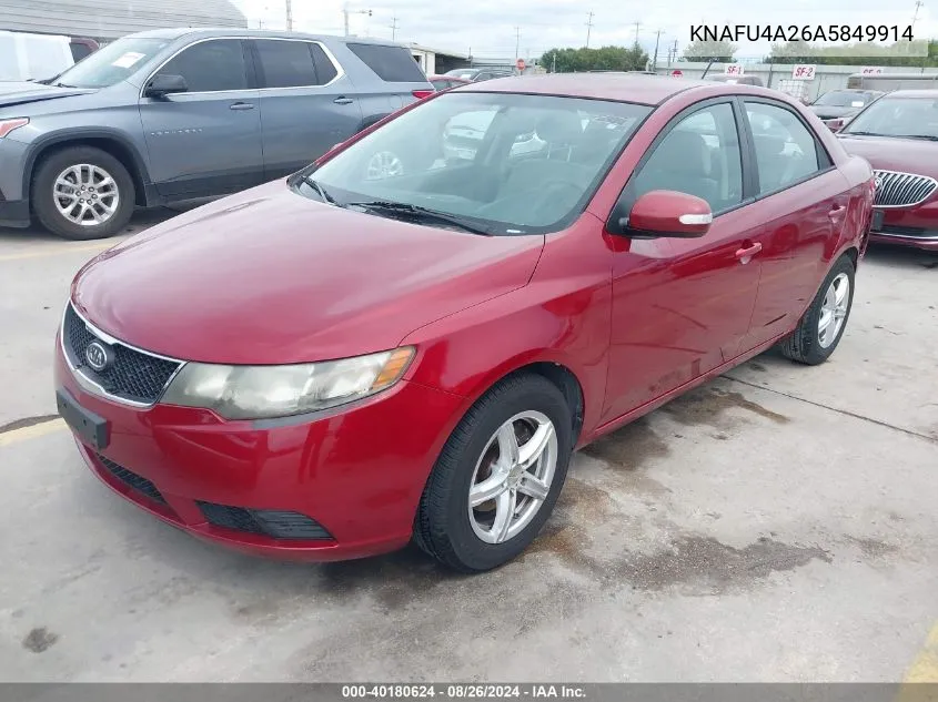 KNAFU4A26A5849914 2010 Kia Forte Ex