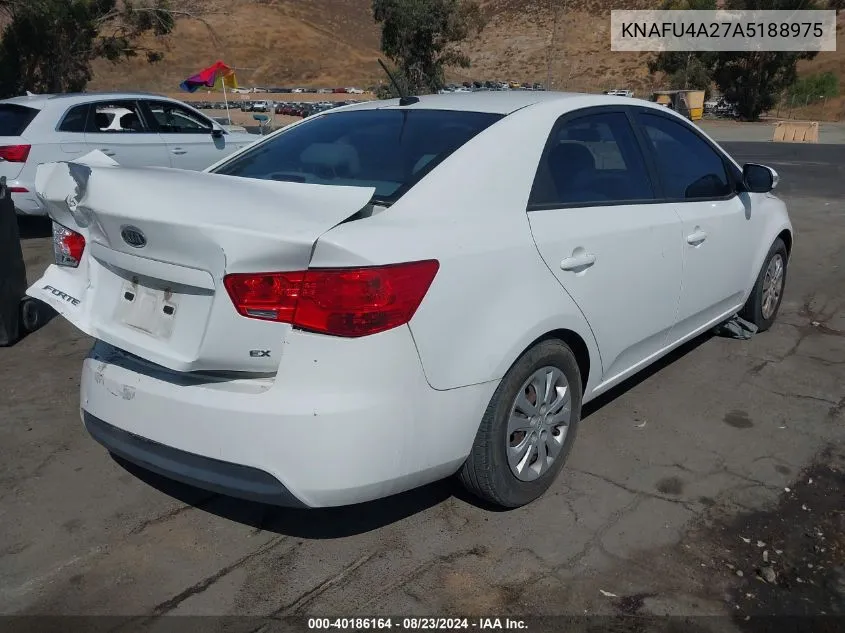 KNAFU4A27A5188975 2010 Kia Forte Ex