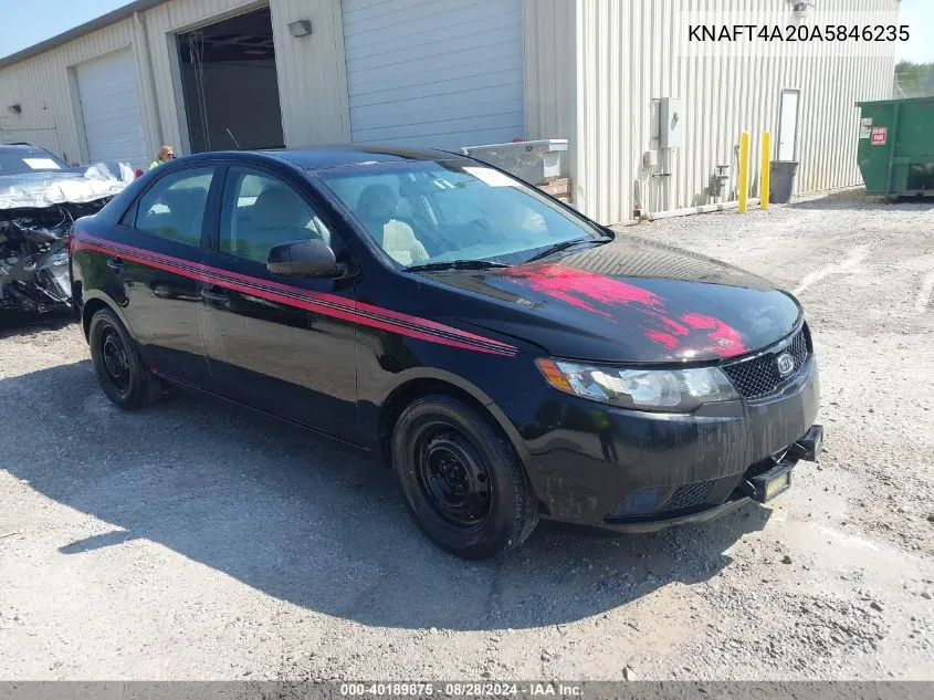 2010 Kia Forte Lx VIN: KNAFT4A20A5846235 Lot: 40189875