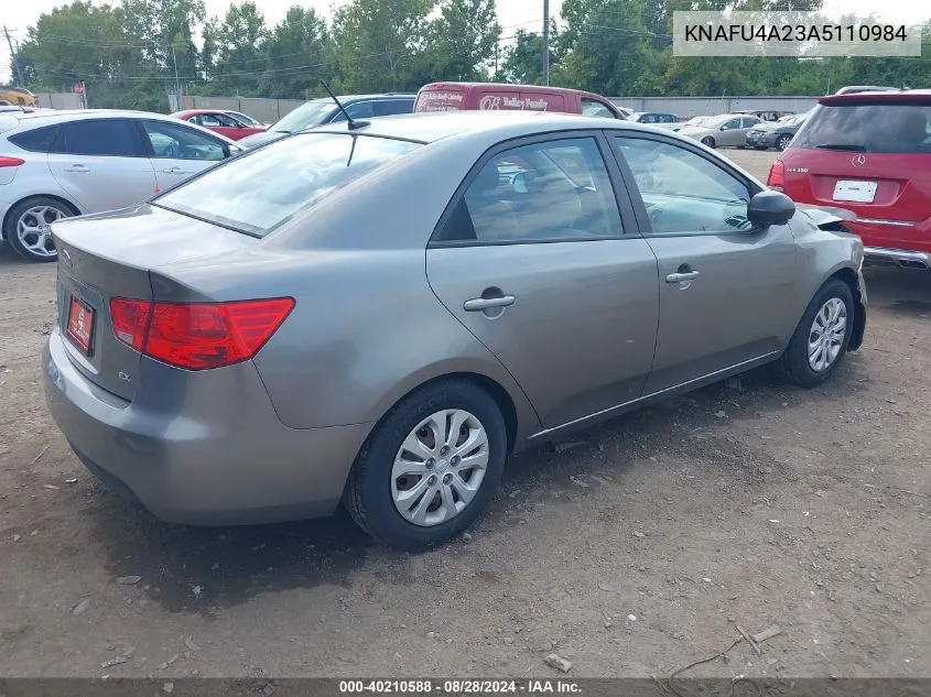 2010 Kia Forte Ex VIN: KNAFU4A23A5110984 Lot: 40210588